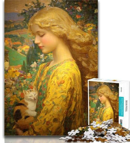 Puzzle Adulte Gaston Bussières Peinture 1000 pièces Puzzle pour Adultes Adolescents, Staycation Kill Time Enhance Love Between Couples 50x75cm