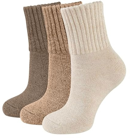 ARYIMYDP Set di 3 Calzini Invernali per Donna, Calze Alte e Soffici con Alta Percentuale di Cotone, Antiscivolo e Resistenti, Perfette per Stivali e Scarpe da Ginnastica