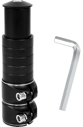 28mm Prolunga Manubrio MTB Altezza Adattatore per Attacco Manubrio in Lega di Alluminio Riser Manubrio Estensore Prolunga Stelo Forcella Bici da Corsa (3,5 * 3,5 * 12,9cm)
