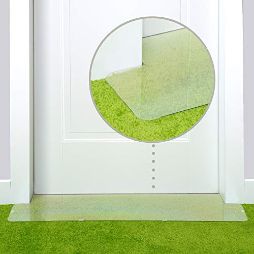 PROTECTO Cat Carpet Protector - 30 Wide Floor Anti Cat Scratching Mat – Clear & Durable Plastic Carpet Protector for Pets – Easy to Install Doorway Dog Scratch Protector - Ready to Use