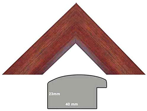 Bilderleiste nußbaum, Bilderleiste Holz braun, halbrundes Profil 40 mm breit