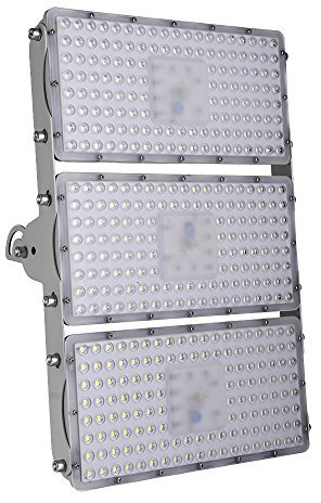 Proiettore a LED 300W, proiettore a modulo LED 24000lm, bianco freddo (6000-6500K), IP65 Luci di sicurezza impermeabili per magazzino, giardino, cortile, garage, prato, parco giochi