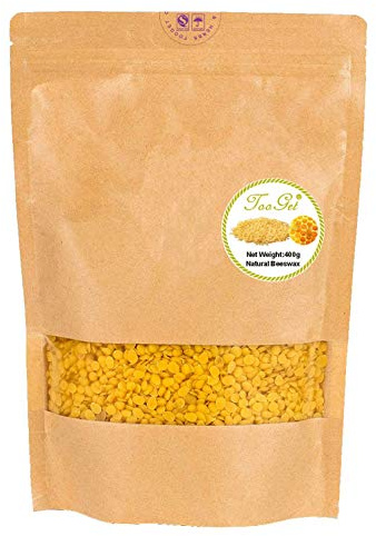 TooGet Pellet di Cera D'api Giallo Puro, Perle di Cera D'api Naturale, Pastiglie di Candele D'api - Qualità Premium, Grado Cosmetico - 910g