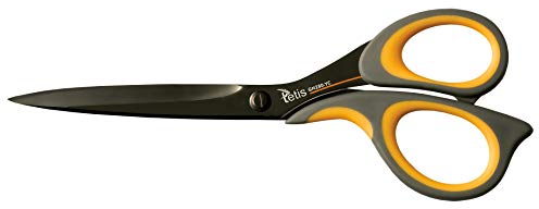 Ciseaux de bureau jaune/noir 8 1/4 21 cm avec poignée souple universelle Ciseaux à papier Ciseaux ménagers Ciseaux de qualité professionnelle Manche ergonomique pour le bureau, l'école, la maison