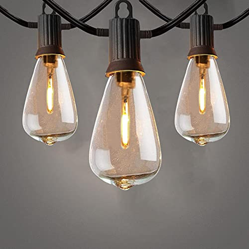 ZOTOYI Catena luminosa esterno 15 metri ip65 con 25+2 ST38 Vintage Lampadine, Catena Luci Stringa Giardino Impermeabile Per Giardino, Casa, Decorazioni, Feste, Matrimonio, Natale, Bianco Caldo