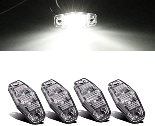 Seitenmarkierungsleuchten, 10 Stück 2LED Auto-Markierungsleuchten Autoseiten-Kontrollleuchten 12V 24V Vordere Seitenleuchte Positionsleuchten für LKW-LKW (Weiß)