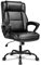 BASETBL Executive Office Chair, High Back Ergonomic Chairs with Padded Cushion, Heavy Duty PU Leather Chairs Height Adjustable and Soft Armrest Reinforced Comfortable Business Work Desk Chair - Black