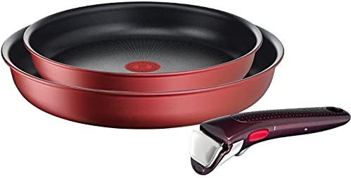 Tefal Set de 2 poêles 22 et 26cm avec poignée Ingenio IH Red Unlimited - Tous feux + induction - L3839092