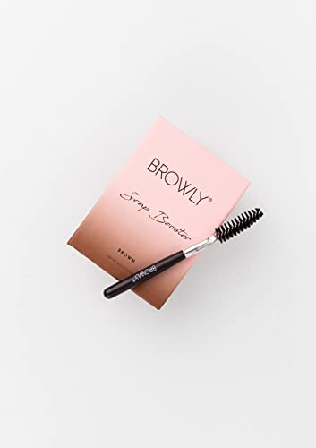 BROWLY Eyebrow Gel AugenBrauen Gel - Augenbrauen Wachs - Augenbrauengel Brow gel - Augenbrauen Kleber - Make up-Set Soap Booster Gel mit Pinsel + Spiegel, 15 g