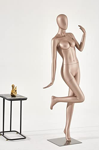YL3-9 Frau stehend Weibliche Schaufensterpuppe Hautfarbend matt lackiert Frau Kopf Egghead Schick und Elegant Hochwertig