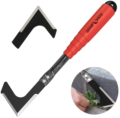 FLORA GUARD fugenkratzer, Doppelseitiges Scharfes Edelstahlmesser Werden Verwendet für Entfernen von Moos und Unkraut in Plattenfugen,Unkrautmesser mit Ergonomischer Griff