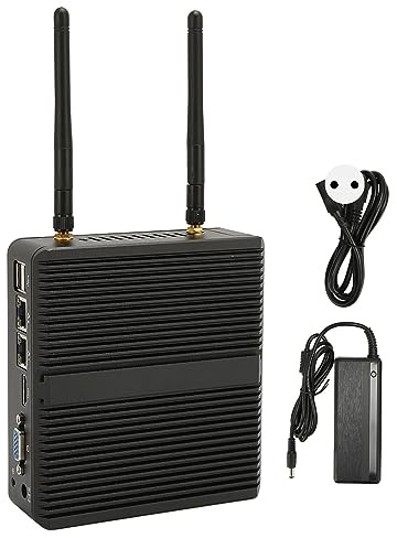 Haofy Mini Computadora Industrial Mini PC Soporte 4K CPU J4125 Compacto Sin Ventilador Resistente a Altas y Bajas Temperaturas DDR4 8G para Equipos Industriales para 7 10