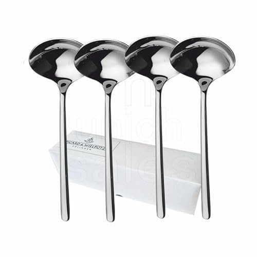 Lot de 4 cuillères à sauce de la série Ventura 6108 de Picard & Wielpütz individuellement dans un carton pliable blanc