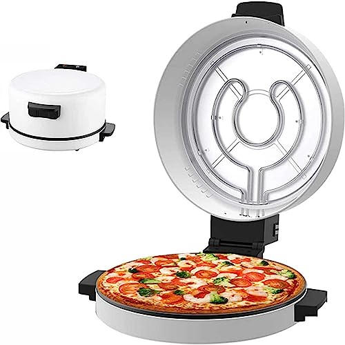 Electric Double-Sided Nonstick Pizza Maker Oven - Perfect for Pizzas, Pancakes, Nachos - Power & Indicator Lights - Versatile Fajitas and Omelettes Cooker