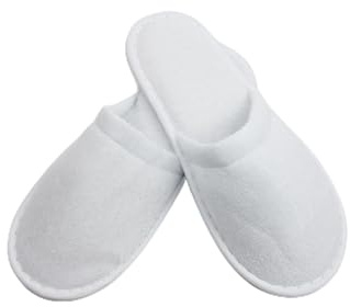 SANI - 100 paia pantofole BIANCHE chiuse per alberghi B&B spa in SPUGNA COTONE/EVA 180 gr. 28,5 x 11,7 LUXURY