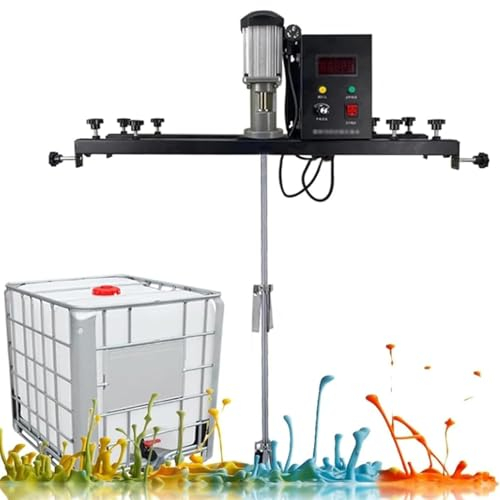 ExoticaBlend 980W Elektrische Tankmischermaschine, IBC-Farbmischer, Rührwerk Mit Stützaufhängung, Klappbarer Propeller, Teleskopbereich 72–120 cm, Für Tintenlöser-Rührwerk