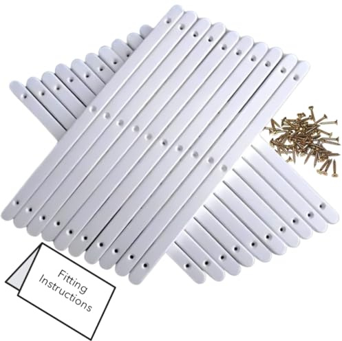 Prime Products UK - 20 (10 Pairs) of White Plastic Drawer Runners with Screws and Instructions for Furniture. Replacement Plastic Drawer Rails, Drawer Slides Runners, Bedroom Cabinet Rails Sliders