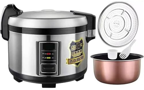 MGHRUE Olla Arrocera Grande (10-25 L) Olla Arrocera Comercial/Olla De Cocción Lenta, Olla Interior Antiadherente Gruesa, para Hoteles, Restaurantes, Cantinas, Escuelas,10L