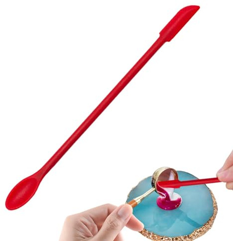 Stamping Silicone Spatula - Silicone Spatula Spoon | Double Sided Anti-scalding Stamp Wax Scraper Spatula | Cosmetics Making a Spatula Scraper for Dessert, Wax Stamp, Skin Care, Makeup