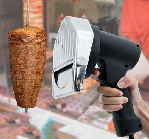 McbeAn Elektrisches Bratenfleisch-Schneidemesser, Handgehaltener Döner-Messerschneider, Einstellbare Schnittstärke: 0–8 Mm, Sicher Zu Verwenden, Für Grillrestaurants Oder Außengrills, Restaurants