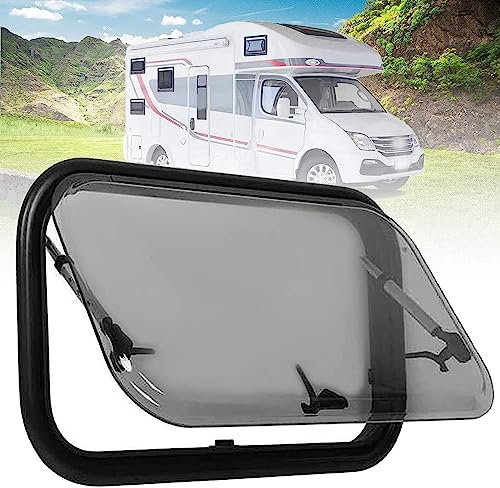RV Roof Vent External Push Window RV Side Window, RV Window, Windows Replacement with Support Rod Privacy Curtain Net, RV Exit Window, Camper Window,600 * 500mm