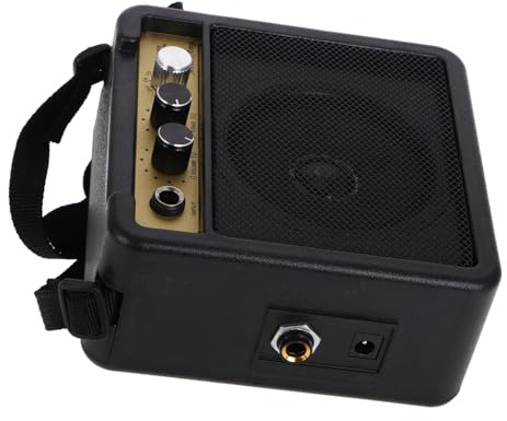 Mini Electric Guitar Amplifier Black 5w Compact Practice Amp | Built-in Sound Effects, Versatile Connectivity, Sturdy Plastic Metal Build, Amp for Electric Drum Kit