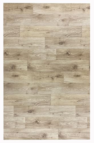 Alfombra Vinílica Efecto parquet Cocina Salón - Varios Tamaños - (Textura Madera Roble 100x100 cm), Lavable Antideslizante, Revestimiento Suelo y Resistente Salon baño hogar Cocina Pasillo