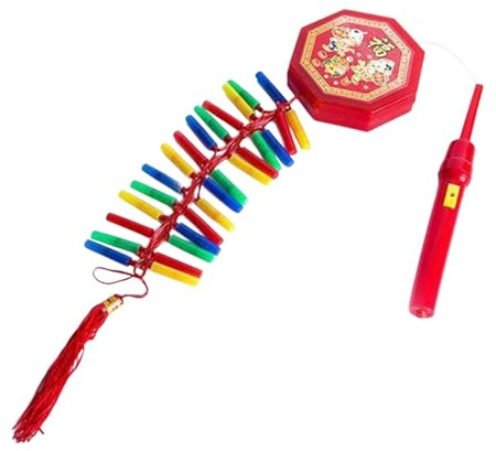 Lunar New Year Firecracker - Fire Cracker | Chinese New Year Firecracker | 2025 Chinese New Year Hanging Decorations | Electronic Firework Handheld Chinese Hangings Decorations With Sound for Spring