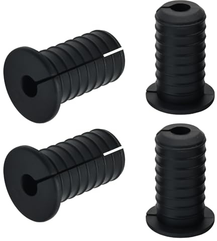 EASYEAH 4pc Starlink Cable Grommet 3/4 Silicone Anti-Slip Wall Hole Pass Through Split Cable Bushings for TV Wire Ethernet Cord, Starlink Cable Routing Kit Accessories,38mm/1.5Ht, Black