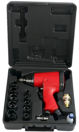 F Fityle Llave de Impacto Neumática de 1/2 Pulgada, Herramienta para Trabajos de Alta Velocidad, Juego de Llaves de