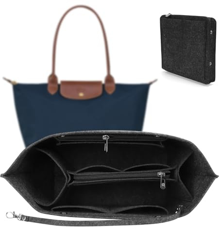ZOLGINAH Taschen Organizer für Longchamp L, Taschenorganizer Handtaschen Organizer aus Filz, Organizer Tasche Damen für Longchamp Le Pliage mit Multifunktionalen Taschen Großes Volumen
