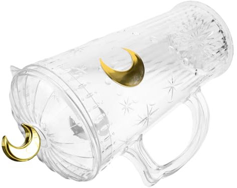 OUNONA Jarra De Agua Con Tapa Diseño Lunar Plástico Resistente Para Frío y Caliente