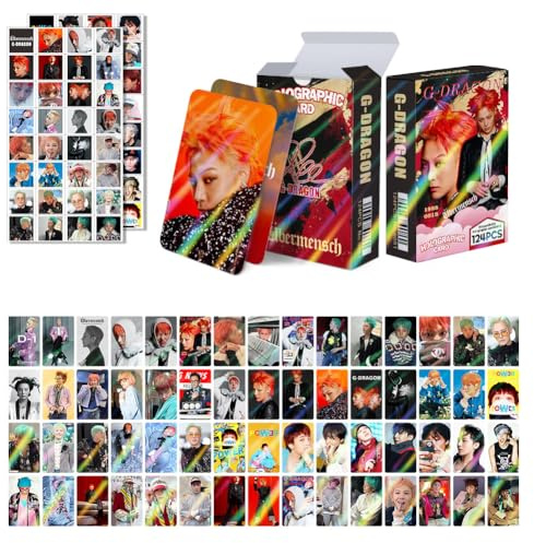 CHENGLI 124PCS Kpop G-D Car-ds,GD Picture Car-ds,G-D Car-ds,New Album Cards Set,GD Card Postcard Birthday Gift Cards for Fans