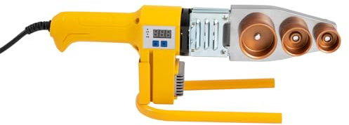 Soldadora de tubos 1000W Aluminio | Soldadora de manguitos 20-63mm PPR/PE/PP | Herramienta profesional con pantalla digital 0-320°C | Doble disipación de calor | 6 boquillas + maletín de acero | para