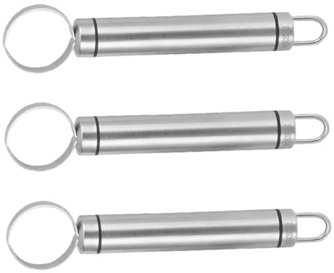 GRIRIW 3pcs Stainless Steel Cherry Pitter Apple Corer Tool Fruit Pitting Tool for Kitchen
