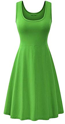Yming Damen Ärmellos Partykleider Vintage Skater Kleid Rundhals Kleider XS-3XL