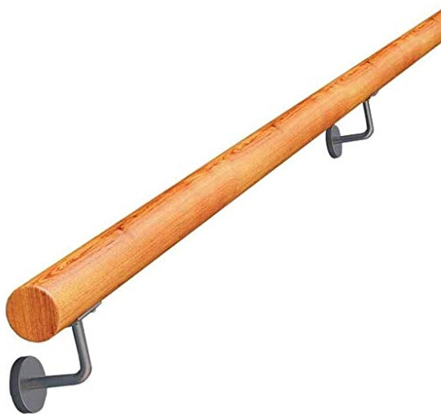 LDTTYRC Kit corrimano per Scale, ringhiera in Legno di Pino per Interni ed Esterni, Antiscivolo, per casa, Contro Il Muro, per Interni, 30 cm/12 Pollici