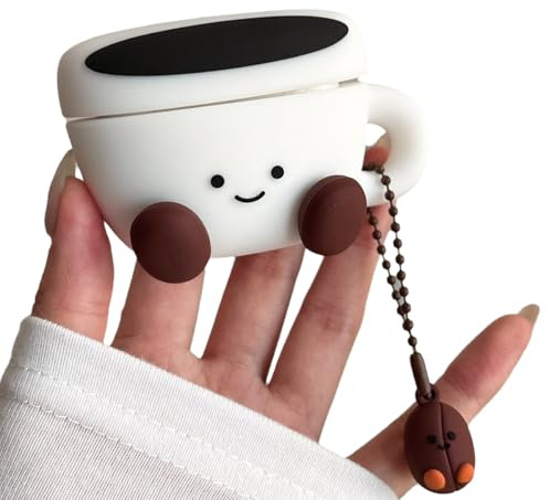 eglixu Custodia in silicone per AirPods Pro 3 (2025), graziosa tazza da caffè 3D con design creativo, antiurto, per AirPods Pro di terza generazione, per ragazzi e ragazze