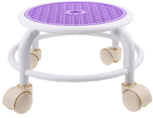 CLISPEED Tabouret Roulant Bas Multifonction Siège Pivotant Repose-Pieds Confortable pour Pédicure Ou Bureau