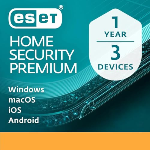 ESET HOME Security Premium 2026 | 3 Devices | 1 Year | Antivirus, Firewall, VPN, Safe Banking, Safe Browsing, Webcam Protection, Secure Data, ESET Folder Guard | Activation Code by Post