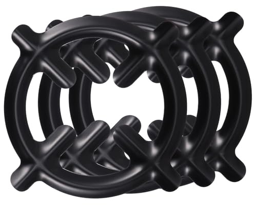 PAMINGONO Lot de 3 Supports pour Cafetières Moka en Fer Anneaux Réducteurs pour Brûleurs à Gaz Stables et Antidérapants Compatibles Cuisinières à Gaz Usage Maison et Restauration