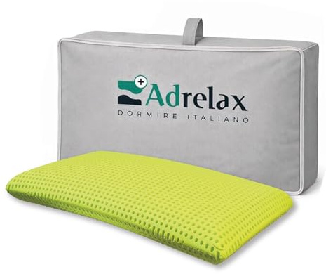 Cuscino ergonomico e traspirante Ad Relax® Nuvola Aloe - Cuscino Soffice e Rigenerante per Tutte le Posizioni di Riposo