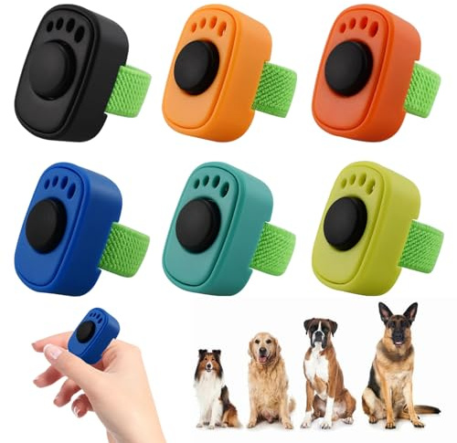 6 Pcs Clicker Perro Adiestramiento 6 Colores Disponibles Sonido Nítido Retroalimentación Precisa Duradero Portátil Ideal Para El Adiestramiento De Mascotas Y El Entrenamiento Con Refuerzo Positivo