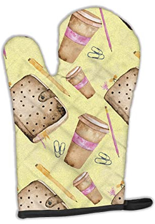 Caroline 's Treasures bb7537ovmt Watercolor Kaffee und Tagebuch verziert Ofenhandschuh, 30,5 x 21,6 cm Multicolor