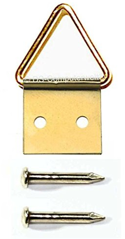 20 Stück Bilder-Klappösen – Größe: 1 (20 x 10 mm) – inkl. Nägel | Bilderhaken | Bildaufhänger | Bildhaken | Bilderrahmen | Bildmontage | Rahmungszubehör | Wandbefestigung | Aufhängung