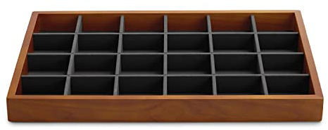 Oirlv 24 Celosía,Bandeja Para Joyas De Madera,