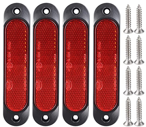 Gebildet 4st Röd 12V-24V Främre Sidomarkör 27 LED Trailer Truck, Bakre Led Marker Trailer Parkering Blinkers för Lastbil Buss Båt Rv Lastbilar SUV UTV