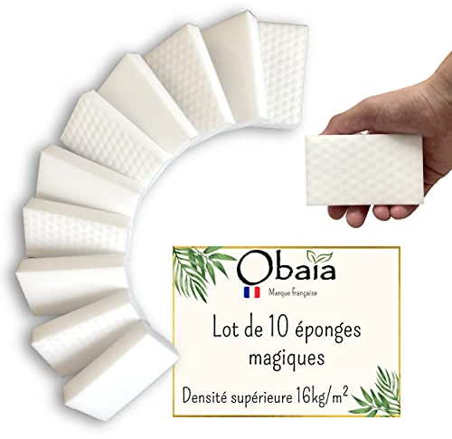 Spugna Magica - Set di 10 pezzi in melamina 3X più resistente, ad alta densità, gomma di pulizia, rimuove macchie e tracce ostinate su tutte le superfici. Alta qualità Extra potente e resistente