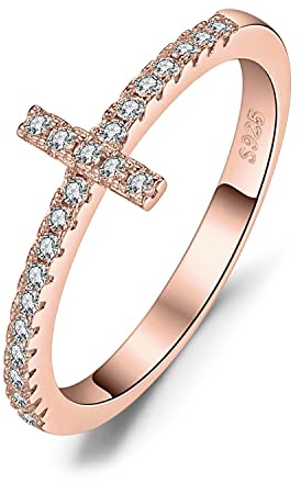JewelryPalace Kreuz Wickelring Verlobungsring Unendlichkeit Promise Eheringe Ring Silber 925 Damen, Zirkonia Trauringe Damenring Hochzeitsringe Stapelring Ringe Set, Damen Schmuck Rosegold Gold