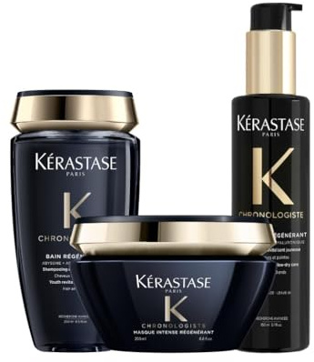 Kérastase, Chronologiste, Pflegeroutine für jedes Haar mit Shampoo, Haarmaske und Haarserum, Revitalisierend und nährend, Für mehr Glanz